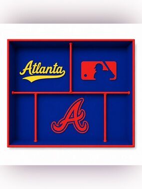Atlanta Braves MLB Pocket Dump Tray - For Keys, Wallet, Money, Etc
